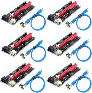 Xsentuals PCIe Riser for Bitcoin ETH Coin Mining,VER009S GPU Riser Kits VER009S 6PCS GDDR4 16 GB NVIDIA Chipset 64 bit 120 MHz Graphics Card