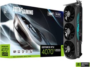 ZOTAC GAMING GeForce RTX 4070 Ti SUPER Trinity Black Edition GDDR6X 16 GB NVIDIA Chipset 256 bit 2610 MHz Graphics Card