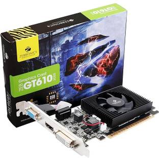 ZEBRONICS Gt610 2Gb graphics card DDR3 2 GB NVIDIA Chipset 64 bit 1000 MHz Graphics Card