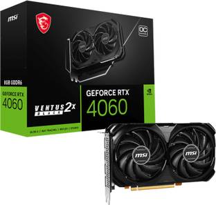MSI GeForce RTX 4060 VENTUS 2X BLACK 8G OC GDDR6 8 GB NVIDIA Chipset 128 bit 2505 MHz Graphics Card