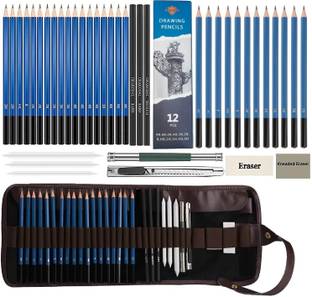 Corslet 41 Pcs Sketch Pencil Kit Set Drawing Supplie Sketching Art Kit Pencil With Pouch Pencil