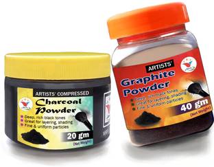 ANVIS Artist Black Charcoal Powder | Graphite Powder for Drawing/Sketching like Dark Pencil