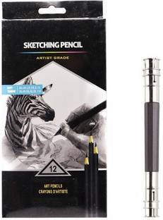 Definite Artist Grade Degree Pencils Pack of 12 Ideal for Sketching, Drawing, Shading for Students, Beginners, Hobbyists, Professional Artists (10B, 8B, 6B, 5B, 4B, 3B, 2B, B, HB, 2H, 4H and 6H) and one 13cm Pencil Extender Pencil