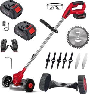 Rivalwilla Grass Cutter Machine for Garden-Lawn Trimmer for Adjustable Height Cordless Grass Trimmer