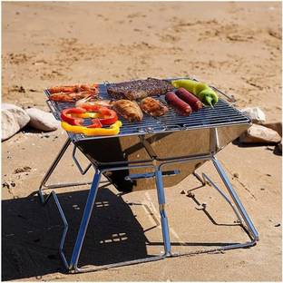 CozyCrest Charcoal Barbeque Grill Stand for Outdoor Hiking Travel Picnic BBQ Cooking Stove Rib Roaster Grill