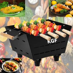 KGF BBQ GRILL Charcoal Barbeque Grill with 4 Skewers, 1 Grill Rib Roaster Grill