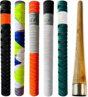 LIVOX MIX Texture (Thunderblade, Bracelet, Dynamic) Cricket Bat 5 Grips And Grip Cone Super Tacky