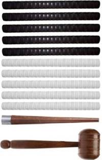 Fitdex Good Quality Wooden 1Mallet(Hammer) & 1Gripper(Cone) With 10 Grip, Smooth Tacky