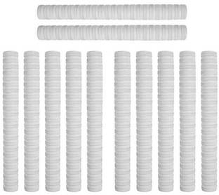 Fitdex NEW Pack of 12 Cricket Bat Replacement White Grip, Smooth Tacky