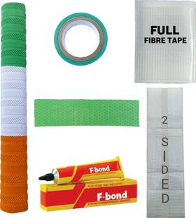 RaiGen Tricolour Bat Grip, G.Toe Guard, G.Tape, 2-Sided Fiber Bat Tape Sheet & Adhesive Chevron