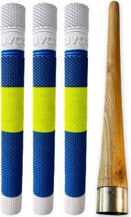 LIVOX Premium Cricket Bat 3 Grips With Wooden Cone for Enhanced Performance Ultra Tacky