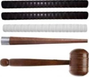 Fitdex Good Quality Wooden 1Mallet(Hammer) & 1Gripper(Cone) With 3 Grip, Smooth Tacky