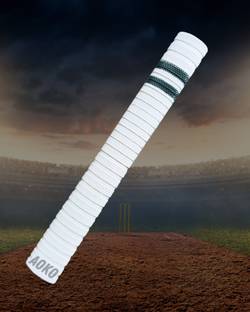 AOKO (PACK OF 1) Premium White Cricket Bat Grip with Black Line Ultra Tacky