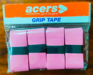 acers Grip Badminton/Tennis/Squash/Pickleball Racket OverGrip Light Pink Smooth Tacky