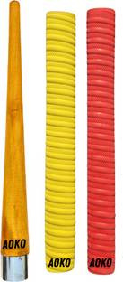 AOKO 2 Grips for Better Shock 1 Gripper Cone for Cricket Bat Handle (Pack of 3) Snake
