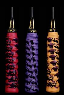 आरोमैक्स Non Slip Badminton Tennis Pickleball Handle Grip With Extra Hold Printed Design चिकनी टैकी