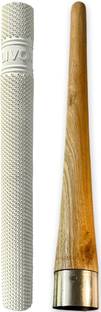 LIVOX Pure White Octopus Texture Cricket Bat Handle Grip And Wooden Grip Cone Super Tacky