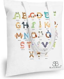 BlackBoxes Reusable Grocery Bags Shopping Bag for Groceries Washable Canvas Bag with Handle Grocery Bag