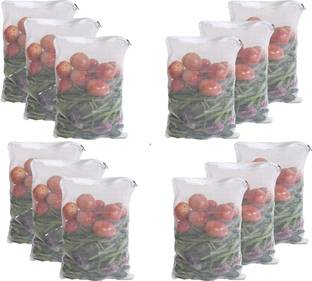 FAB ELLITE Reusable Fridge Vegetable storage Net bags for Fruits Pack of 12 Grocery Bags