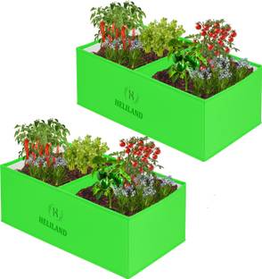 heliland vegetable indoor plants bag, growing flowers bag, 24x12x12 inch/pack 2 Grid bag Grow Bag