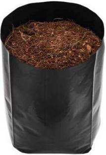 greengrow Nursery Plastic Poly for Gardening (Black) 10 X 12 inch (Pack of 100) Grow Bag