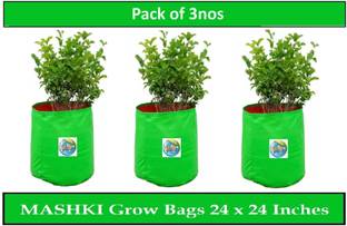 MASHKI Green Bags For Plants, Of Size 24x24 Inches, Hdpe Grow Bags, Plant Bags, Bag Plant Grow Bag