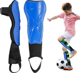 PROBEROS Football Kids Shin Guard Teens Sport Shin Guards with Ankle Support, Blue Football Shin Guard