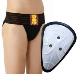 SVS XL-Size Combo of Cotton Elastic Supporter and Abdominal-Guard Cricket Guard Combo