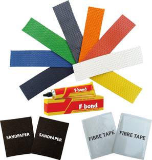 RaiGen 6 Cricket Bat Toe Guard with Adhesive 2 Sandpaper & 2 Full Fiberglass Tape Sheet Cricket Guard Combo