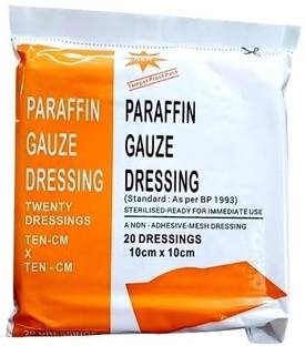SYMKARD Paraffin Gauze Dressing, Paraffin Dressing Gauze (Bactigras) 10cm x 10cm Non-Sterile Gauge Roll