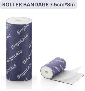 BRIGHT AID Roller Bandage 7.5 cm X 8m, Pack of 10 rolls Non-Sterile Gauge Roll
