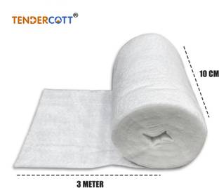 Tendercott CAST PADDING ( Soft Pad) 10 cm x 3 mtr. | Non Sterile | PACK OF 1 Roll Non-Sterile Gauge Roll
