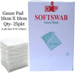 Ashni 10cm X 10cm DMP SoftSwab Gauze Swab 25x5 125 pcs Sterile Gauze Dressing Pad Sterile Gauge Roll
