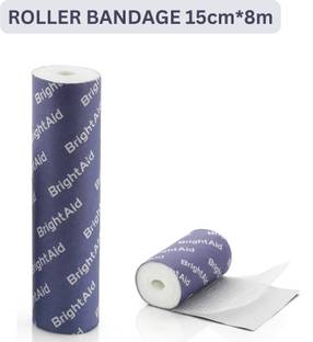BRIGHT AID Roller Bandage 15 cm X 8m, Pack of 10 rolls Non-Sterile Gauge Roll
