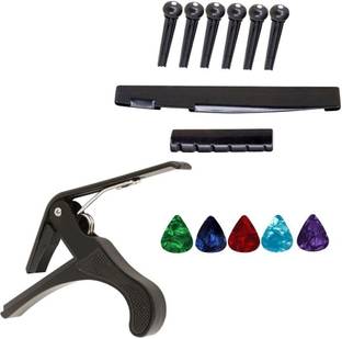 AMG Music Guitar Capo Quick Change capo with Guitar Bridge Set & picks For Acoustic Guitar Clutch Guitar Capo