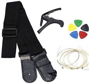 TechBlaze Guitar Belt Strap & One Handed Trigger Capo ,String, picks for Acoustic Guitar Clutch Guitar Capo