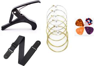 AMG Music Guitar Capo with Guitar String , Strap and Picks for Acoustic Electric Guitars Clutch Guitar Capo