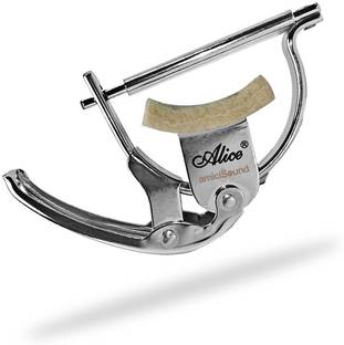 amiciSound Wool-Padded Guitar Capo for Acoustic and Classical Guitars, Metal Capo Clip Clutch Guitar Capo