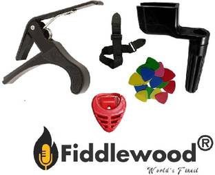 FIDDLEWOOD™ CAPO , BELT , 20 PLECTRUM , STRING WINDER & PICK HOLDER FOR ACOUSTIC GUITAR Clutch Guitar Capo