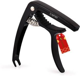 UAPAN Guitar Capo One-Handed Trigger Design,Ukulele, Black (Metal Capo) Spring Guitar Capo