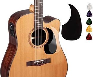 Urban Infotech Acoustic Guitar Anti Scratch Plate Right Handed Self Adhesive Guitar Protector Clutch Guitar Capo