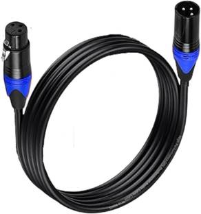 Urban Infotech Male to Female XLR Cable for Condenser Microphone Balanced 3 Pin Copper Coated Double Angled XLR Patch Cable