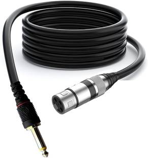 AMG Music Microphone Cable XLR Female to 1/4 (6.35mm) Mono Jack Mic Cord for Dynamic Mic Straight XLR Patch Cable
