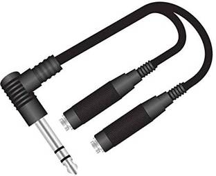MX P-38 Stereo Male Rt. Angle / 2 X P-38 Stereo Female Cord 0.2 Mtr 3902 Straight TRS Patch Cable