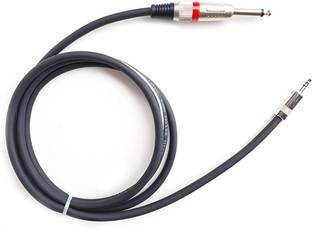 SeCro 6.35mm (1/4 inch) Male Mono Plug to 3.5mm Male Stereo Audio Jack Cable (1.5 Meters) Microphone Cable