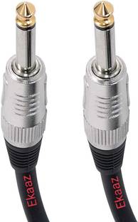 EKAAZ 10 Meters/32ft Premium Guitar Instrument Cable 6.35mm Mono Jack Male To 6.35 Straight TS Patch Cable