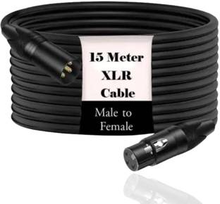 Urban Infotech Male to Female XLR Cable for Condenser Microphone Balanced 3 Pin Copper Coated Double Angled XLR Patch Cable