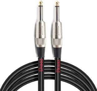 EKAAZ Guitar Cable 15ft/5Meter Electric Instrument Cable Bass AMP Cord Straight TS Patch Cable