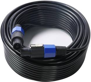 Mocking Bird 65FT Speakon Cable Male to Male Cable for Speaker ,DJ, Amplifier with Twist Lock Double Angled TS Patch Cable