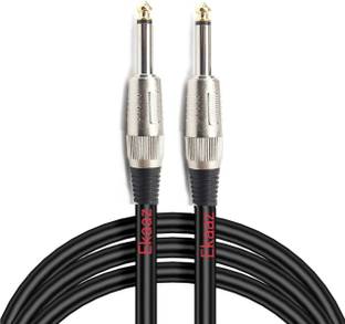 EKAAZ Guitar Cable 15ft/5Meter Electric Instrument Cable Bass AMP Cord Straight TS Patch Cable
